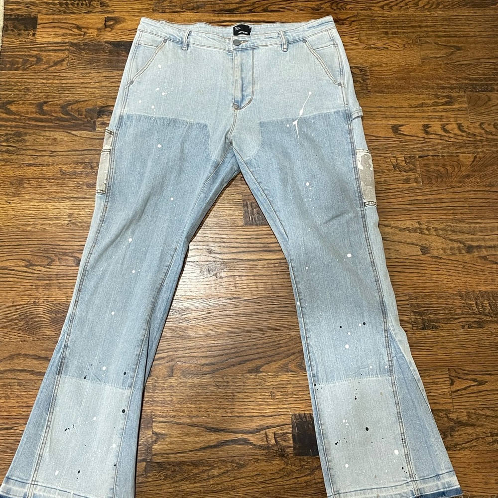 Light Blue Patchwork Jeans